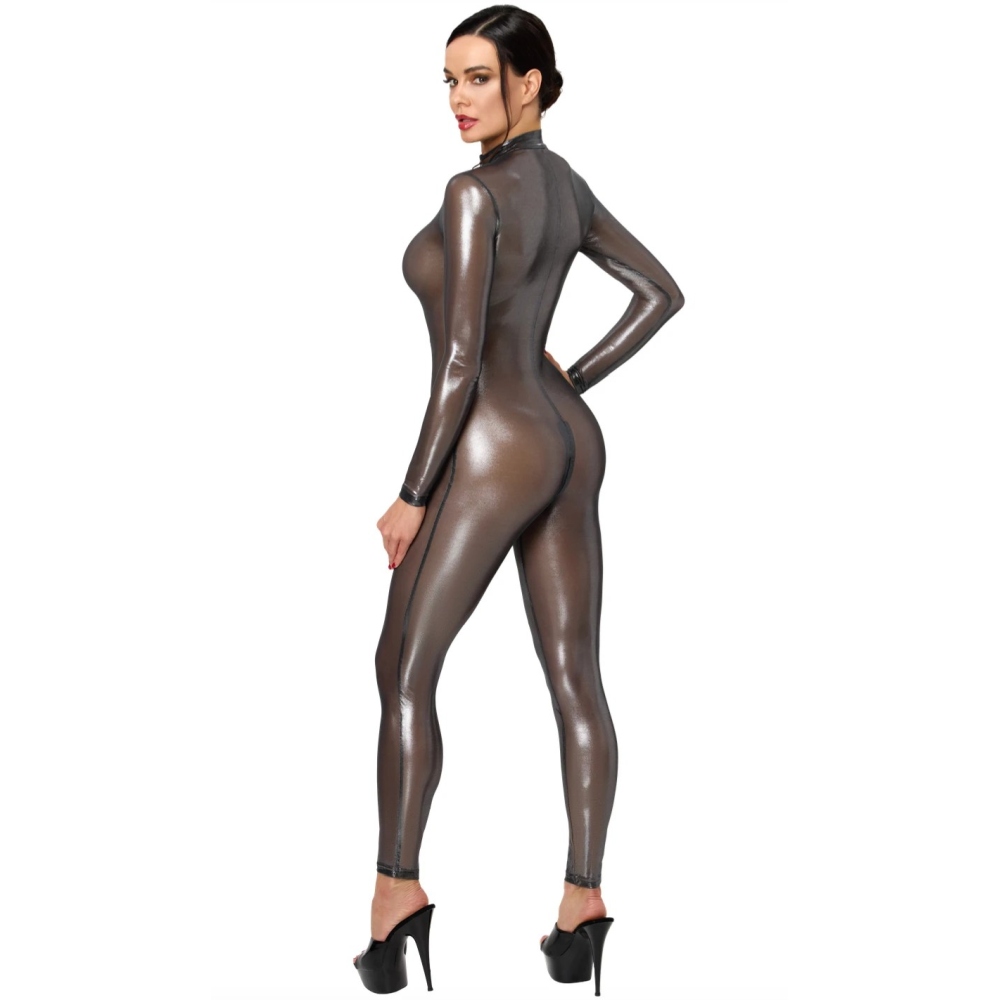 Noir Handmade - Moondust ThreeWay Zip Catsuit - Transparent